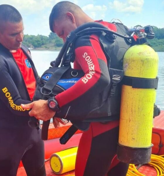 mergulhadores do pelotao fluvial do corpo de bombeiros militar do amazonas foto cbmam Tragédia no Amazonas - Homem morre após cair de canoa durante tempestade de vento