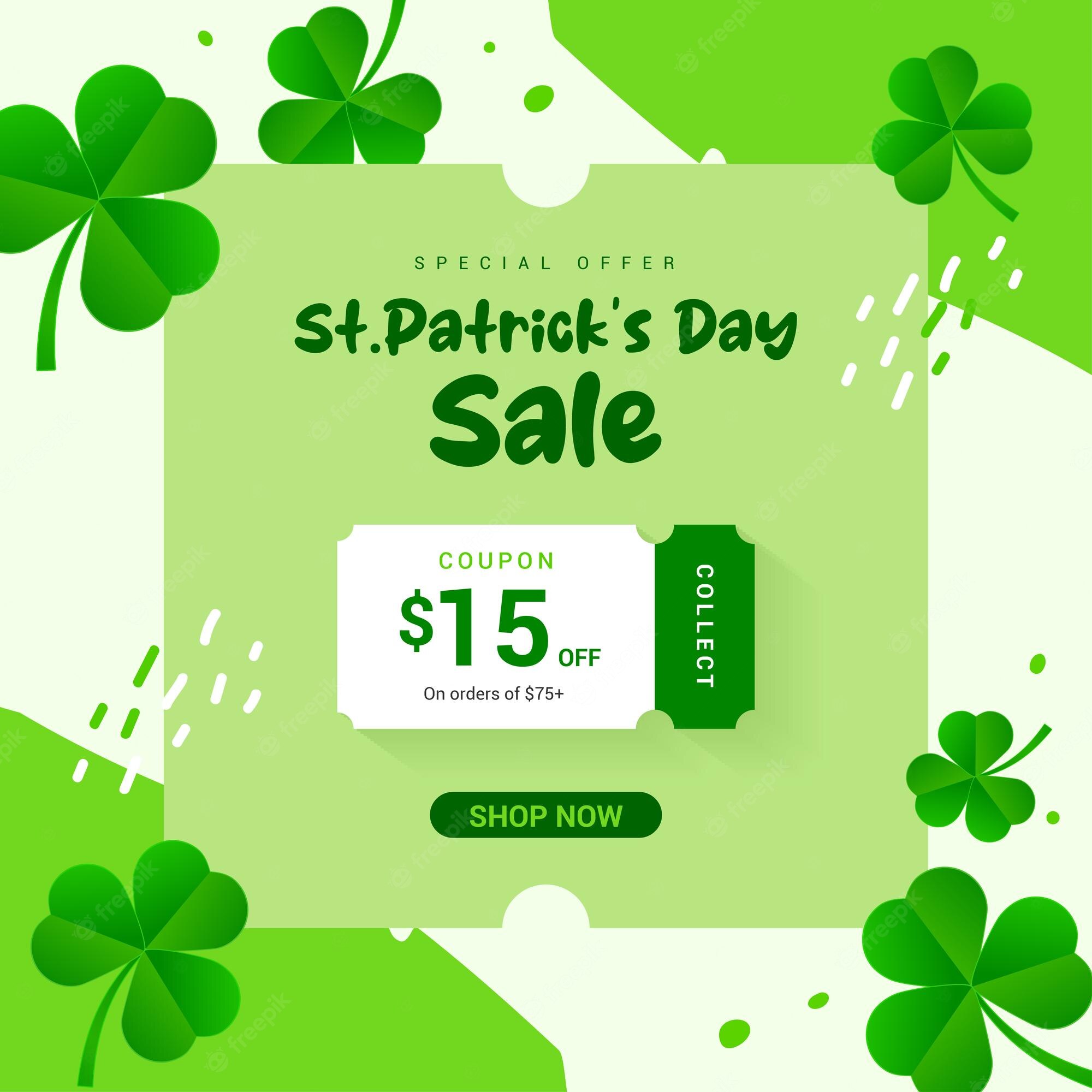 st patrick s day sale coupon template vector illustration 94250 622 PAT Anuncia 75 Vagas de Emprego Disponíveis