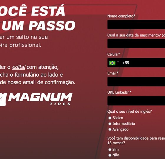 Magnum Tires Abre Inscrições para Programa de Desenvolvimento de Novos Talentos