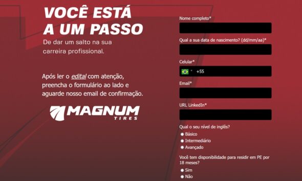 Magnum Tires Abre Inscrições para Programa de Desenvolvimento de Novos Talentos