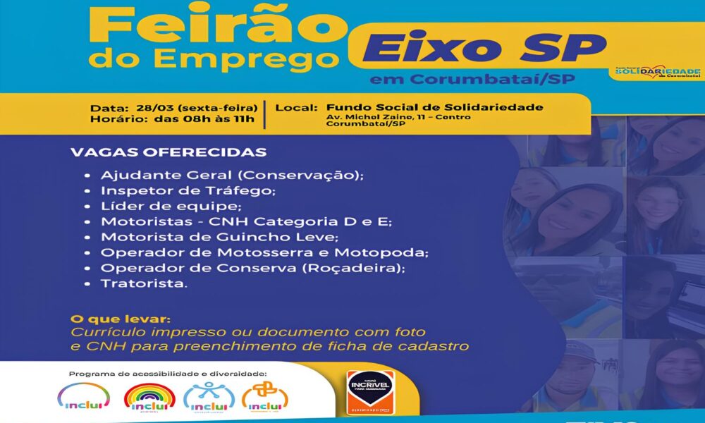 Feir o de Emprego em Corumbata Uma Oportunidade que Pode Mudar Vidas e Transformar Comunidades Feirão de Emprego em Corumbataí: Uma Oportunidade que Pode Mudar Vidas e Transformar Comunidades