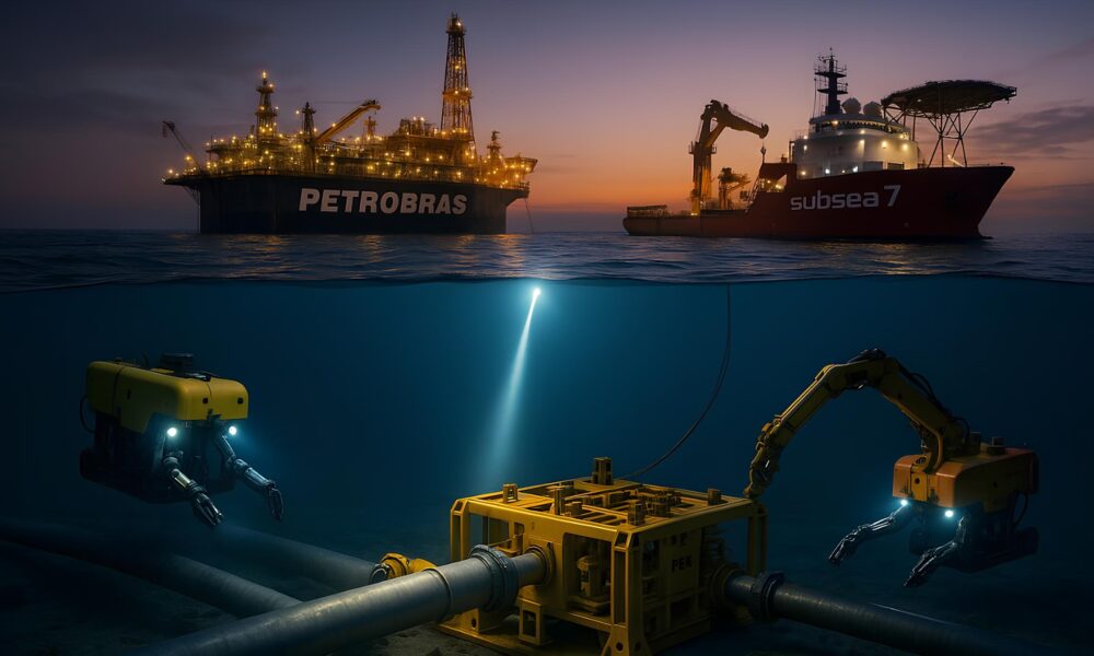 Um Divisor de guas no Mar Petrobras e Subsea7 Assinam Contrato Bilion rio para o Futuro do Offshore Brasileiro Um Divisor de Águas no Mar: Petrobras e Subsea7 Assinam Contrato Bilionário para o Futuro do Offshore Brasileiro
