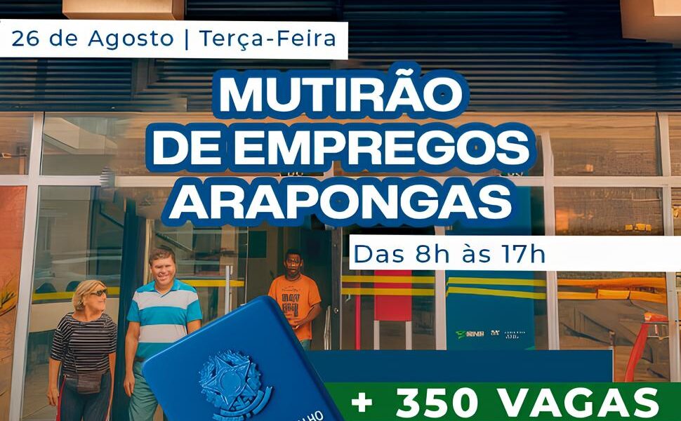 Um Dia que Pode Mudar Vidas Arapongas Oferece Mais de 350 Oportunidades de Emprego em Mutir o Especial Um Dia que Pode Mudar Vidas: Arapongas Oferece Mais de 350 Oportunidades de Emprego em Mutirão Especial